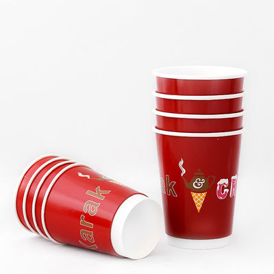 Coupe en papier à double paroi de 16 oz 138 mm, 540 ml de lait, thé, boisson froide