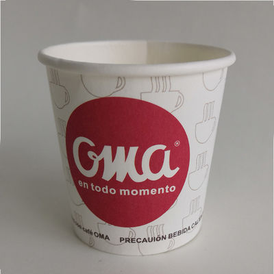 Coupe en papier mural unique de 6 oz 0.18L Coupe en papier biodégradable pour boissons froides