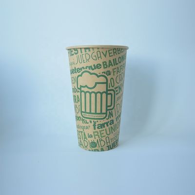 24 oz tasses en papier personnalisées couche unique 675 ml tasses en papier personnalisées avec logo