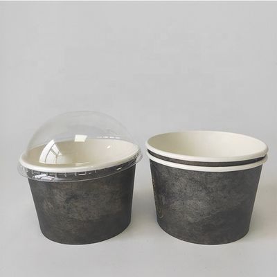 Cuve en papier de boissons chaudes en 500 ml contenant pour emporter avec couvercle de dôme