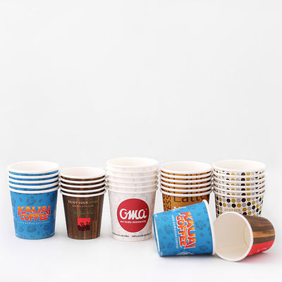 Matériau recyclé 85 ml tasse en papier unique 3,5 oz revêtement sans plastique
