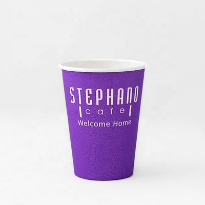 540 ml tasses à café à jeter à ondulation double PE revêtu 16 oz tasse de papier mural unique