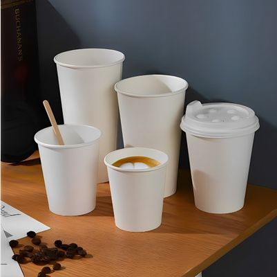 3.5oz 85ml Blanc PE à usage unique Coupe de papier peut être imprimé sur mesure