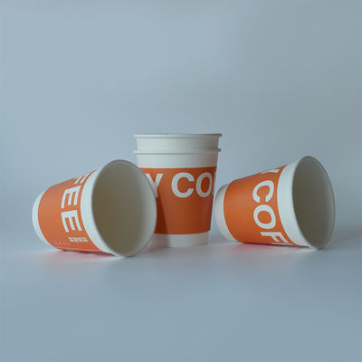 Coupe de papier double paroi en PLA, qualité alimentaire, coupe à boire chaude jetable