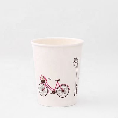 Coupe de papier mural unique de 8 oz 300 ml Coupe écologique biodégradable recouverte de pla