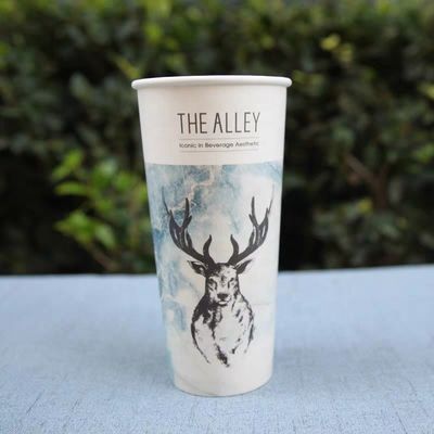 22 oz 630 ml une seule tasse de papier murale sur mesure d'impression Biodégradable tasses de fête