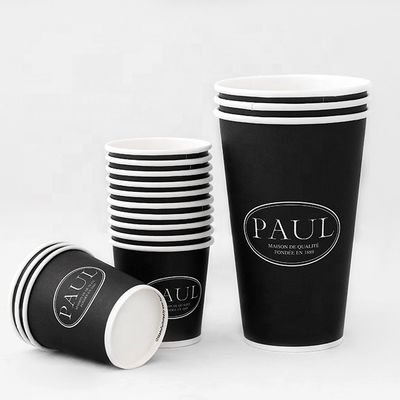 Coupe à usage unique imprimée écologique 20 oz 600 ml Coupe à café en papier avec logo