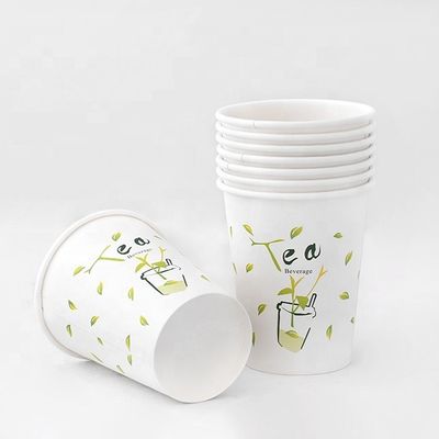 7 oz 210 ml tasses de thé biodégradables en papier imprimé sur mesure tasses de café