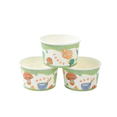 Boîtes à soupe en papier 600 ml Boîtes à soupe portable Boîtes à salade PLA revêtues