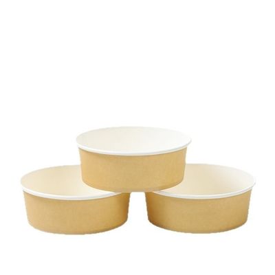 Logo personnalisé bocal en papier imprimé 650ml en forme unique PLA biodégradable enduit