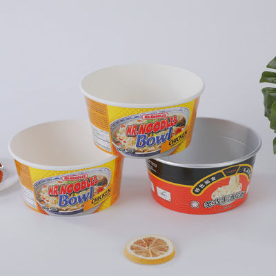Boîtes de carton imprimées personnalisées 860 ml Boîtes de salade Boîtes de salade Kraft PLA