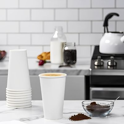 230 ml 8,5 oz tasses jetables à paroi unique PE revêtement de lait de thé tasse en papier à double paroi