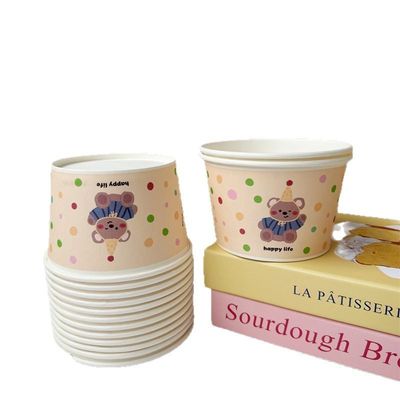 Cuve en papier à emporter 500 ml 600 ml Salade Cuve ronde