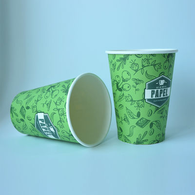 Logo personnalisé 430 ml tasses en papier personnalisées 12 oz tasses à café jetables avec logo