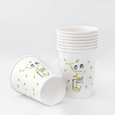 Pas de fuite tasses chaudes compostables personnalisées café jetable 8 oz 300 ml Eco-tasses chaudes