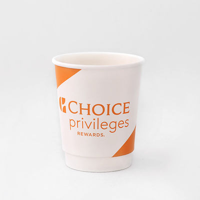 Logo imprimé Coupes chaudes à double paroi OEM en papier enduit sans plastique Coupes de boissons froides