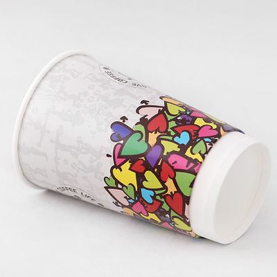 OEM 16 oz double tasse en papier pe couvert jetable tasse de thé au lait