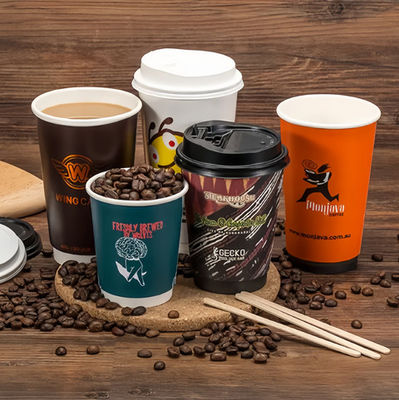 Coupe de papier à double paroi ronde 20 oz 610 ml tasses de café compostables personnalisées