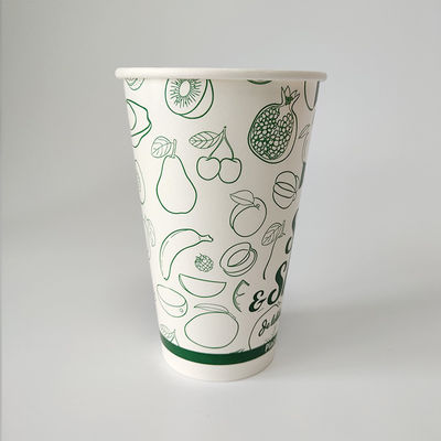 Éco-friendly PLA Biodégradable Single Paper Cup 20 oz 600 ml peut être personnalisé