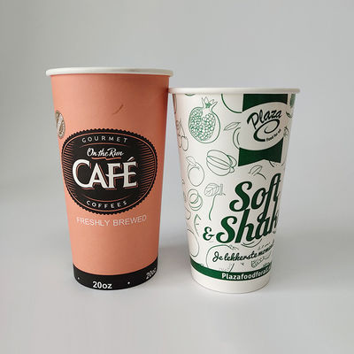 Une tasse en papier unique recouverte de PE de 9,5 oz à usage unique de 270 ml peut être personnalisée