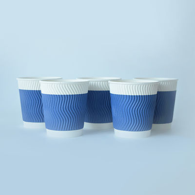 22 oz 630cc Ripple Coupe de papier peint pour le jus PE enduit Eco Friendly