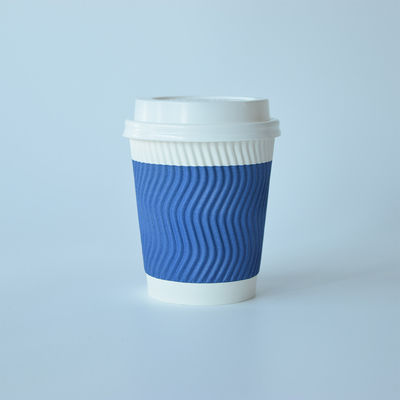 Coupe de papier murale ondulée de qualité alimentaire 22 oz Coupes jetables de marque ODM Eco Friendly