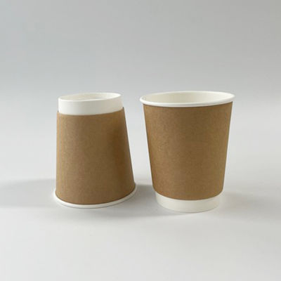Logo personnalisé Gobelets à glace en papier kraft 16OZ PLA enduits en papier à double paroi
