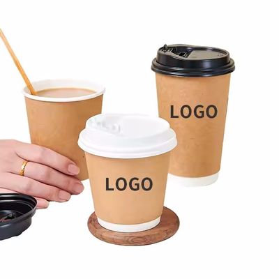 Coupe de papier TUV Kraft 7OZ 210ml Coupe Kraft à double paroi Taille personnalisée
