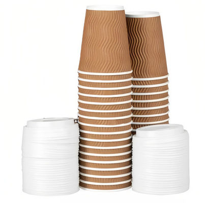 Coupe de cuisson en papier kraft biodégradable 250 ml en PE enduite en papier ondulé