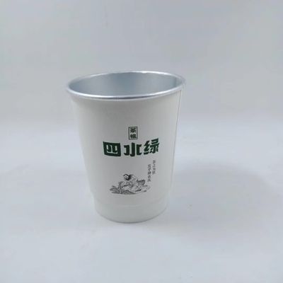 Coupe en papier d'aluminium jetable 125 ml en PE double paroi recouvert pour boisson chaude